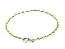 Load image into Gallery viewer, Yellow Chartreuse Faceted Glass Beaded Necklace

