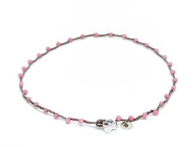 Load image into Gallery viewer, Pink Cat&#39;s Eye Beaded Necklace
