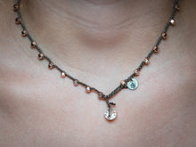 Load image into Gallery viewer, Satin Metallic Copper Beaded Necklace
