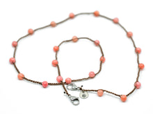 Load image into Gallery viewer, Pink Dyed Quartzite Beads - Face Mask Lanyard
