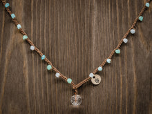Load image into Gallery viewer, Aqua Mix Glass Beaded Necklace
