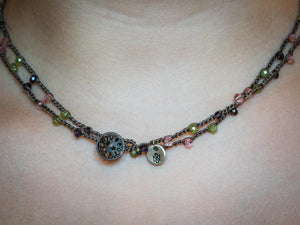 Customizable Double Wrap Birthstone Necklace