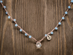Bleu Clair Glass Beaded Necklace
