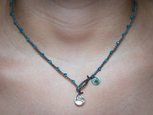 Load image into Gallery viewer, Blue Mixed Rondelle Beaded Necklace

