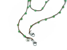 Load image into Gallery viewer, Emerald Green Beads - Face Mask Lanyard
