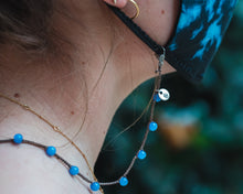 Load image into Gallery viewer, Blue Beads - Face Mask Lanyard
