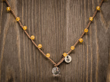 Load image into Gallery viewer, Lemon Recycled Glass Beaded Necklace
