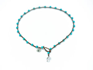 Howlite Dyed Turquoise Stones Necklace