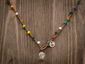 Rainbow of Colors Necklace - Glass Bead