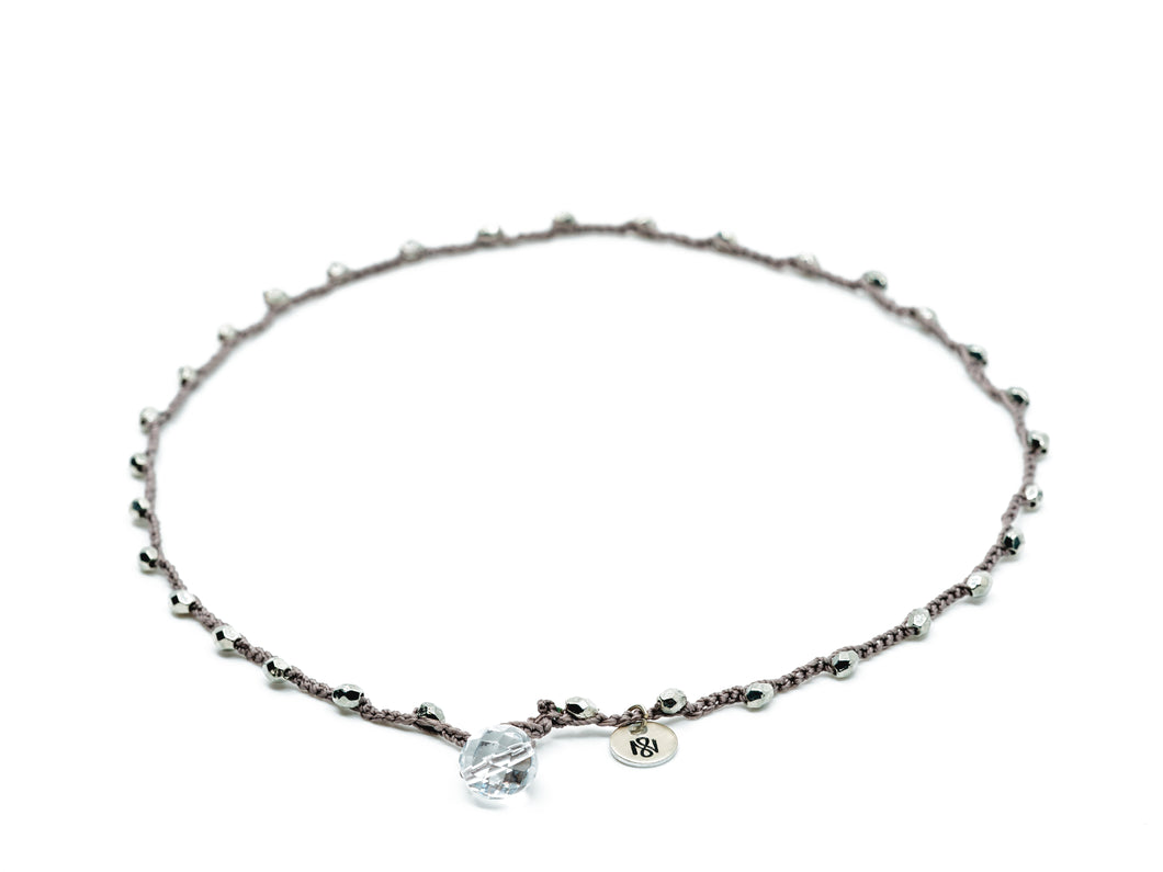 Silver Metal Beaded Necklace