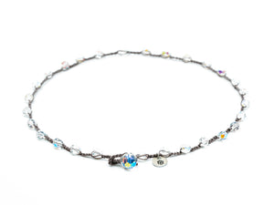 Large Crystal Glass Faceted Beaded Necklace