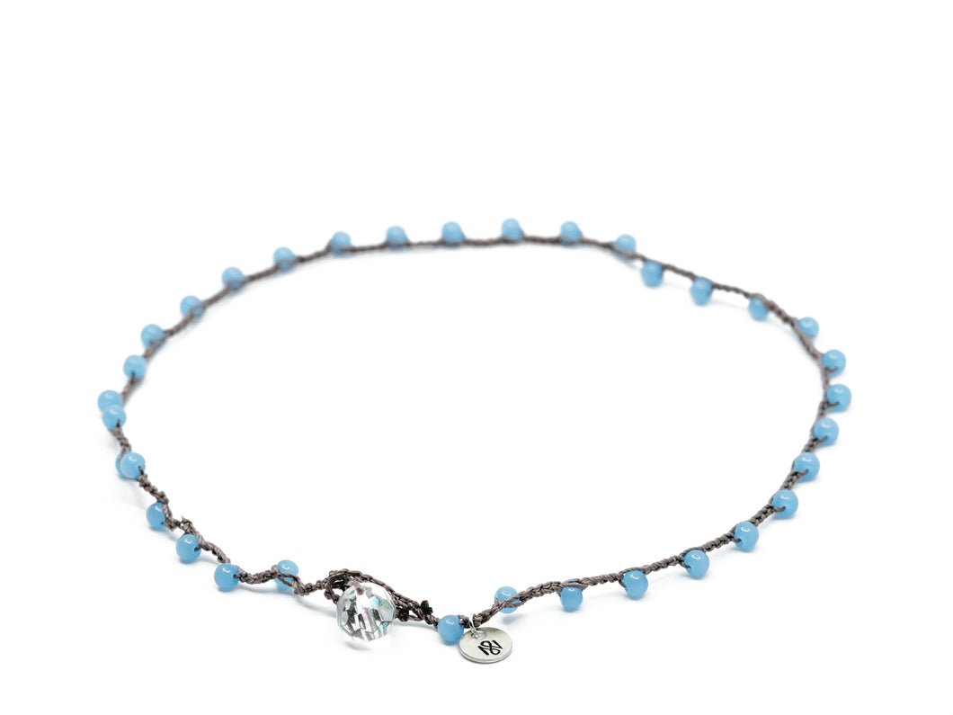 Bleu Clair Glass Beaded Necklace